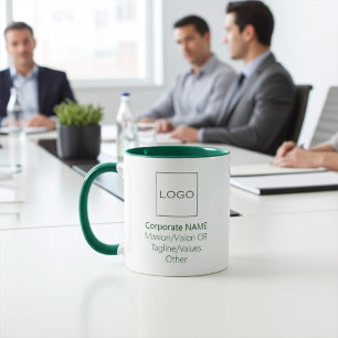 Logo der Corporate Business Company Custom Green T Tasse
