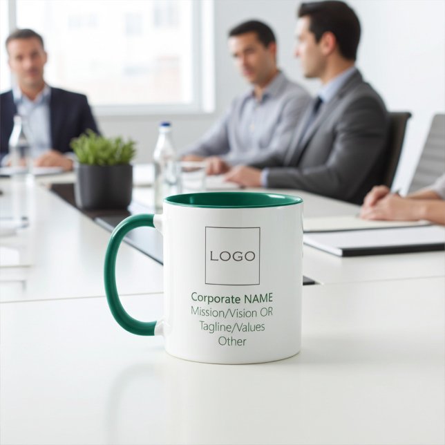 Logo der Corporate Business Company Custom Green T Tasse (Von Creator hochgeladen)