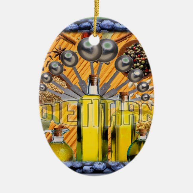 LOGO DER DIETITISCHEN LEBENSMITTELKOLLEGE KERAMIK ORNAMENT (Vorne)