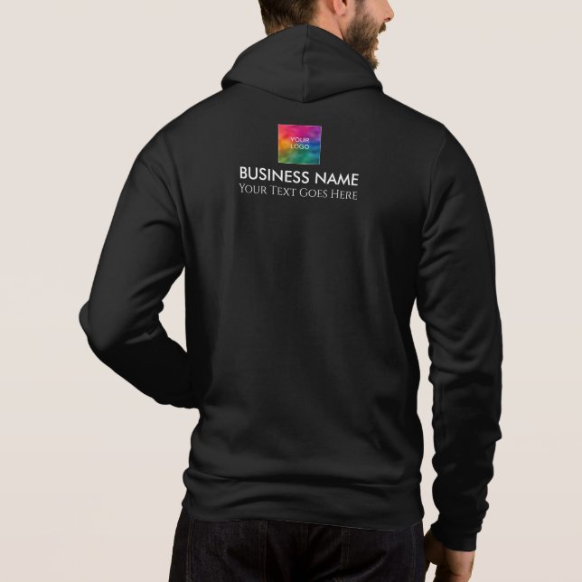 Logo der doppelseitigen Print Business Company hie Hoodie (Rückseite)