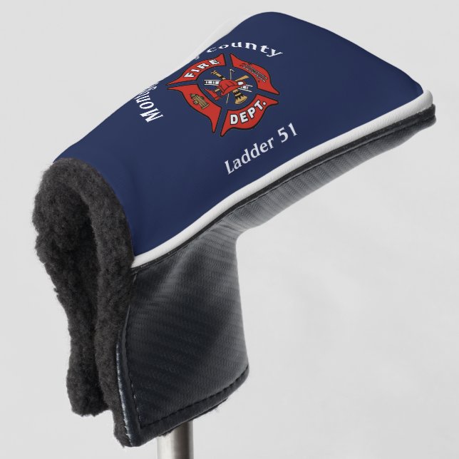 Logo der Feuerabteilung Golf Headcover (3/4 Vorderseite)