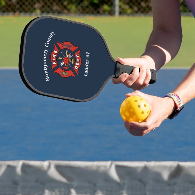 Logo der Feuerabteilung Pickleball Schläger (InSitu)