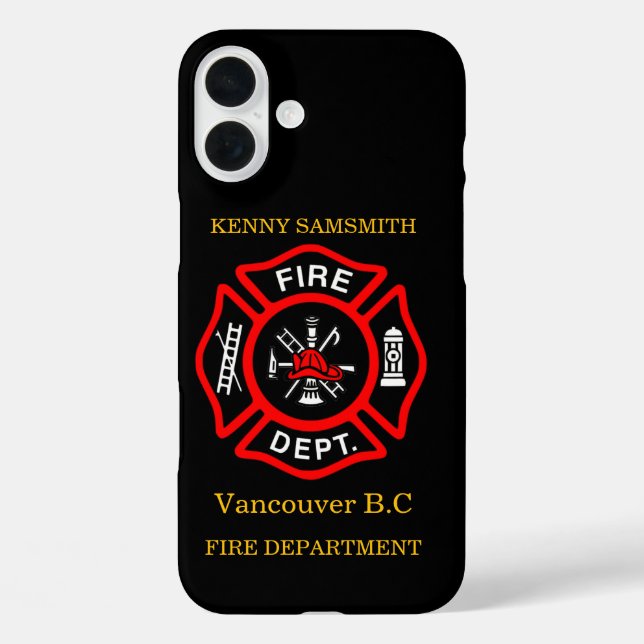 Logo der Feuerabteilung Schwarz-Rot-Abzeichen11 Case-Mate iPhone Hülle (Rückseite)