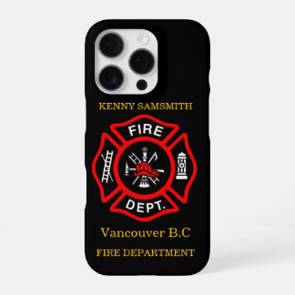 Logo der Feuerabteilung Schwarz-Rot-Abzeichen11 iPhone 16 Pro Hülle