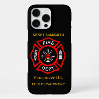 Logo der Feuerabteilung Schwarz-Rot-Abzeichen11 iPhone 16 Pro Max Hülle