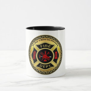 Logo der Feuerwehr "Black and Gold"-Abzeichen Tasse