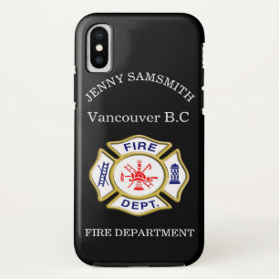 Logo der Feuerwehr Blau und Weißes Abzeichen Case-Mate iPhone Hülle