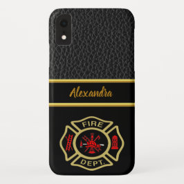 Logo der Feuerwehr Gold und Abzeichen Case-Mate iPhone Hülle
