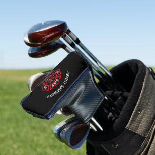 Logo der Feuerwehr Schwarz-Rot-Abzeichen lang Golf Headcover