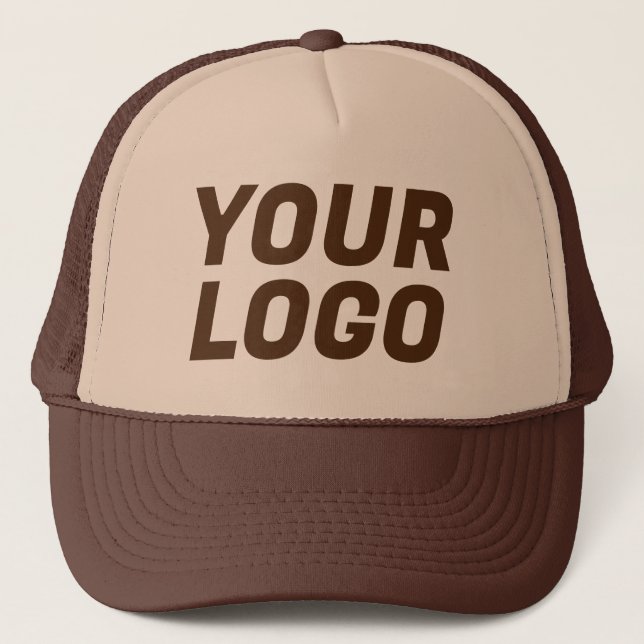 Logo der Firma CUSOMIZABLE Brown Truckerkappe (Vorderseite)