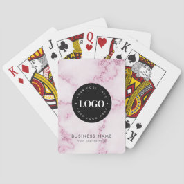 Logo der Firma Custom Business Company Rosa Glitze Spielkarten