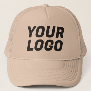 Logo der Firma "CUSTOMIZABLE Khaki & Black" Truckerkappe