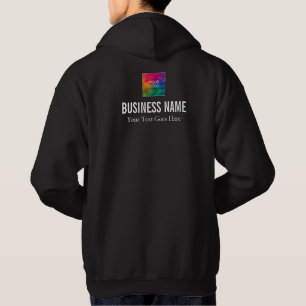 Logo der Firma "Double Sided Design" Männer-elegan Hoodie