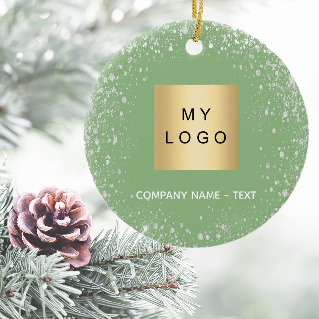 Logo der Firma "Green Silber Glitzer" Keramik Ornament (Von Creator hochgeladen)