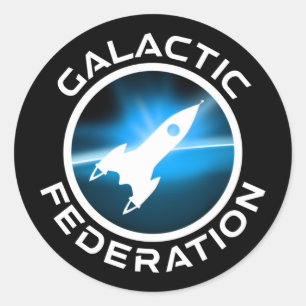 Logo der Galaktischen Föderation Runder Aufkleber