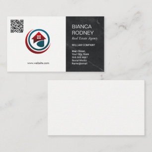 Logo der Immobilienagentur   QR-Code Visitenkarte