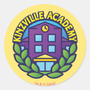 Logo der Kinzville Academy Runder Aufkleber