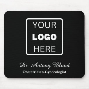 Logo der Klinik für Ärzte mit Name und Spezialität Mousepad