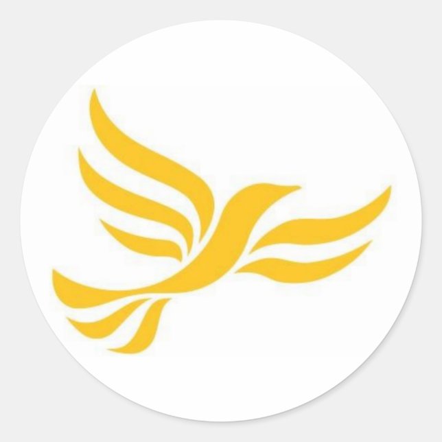 Logo der Liberalen Runder Aufkleber (Vorderseite)