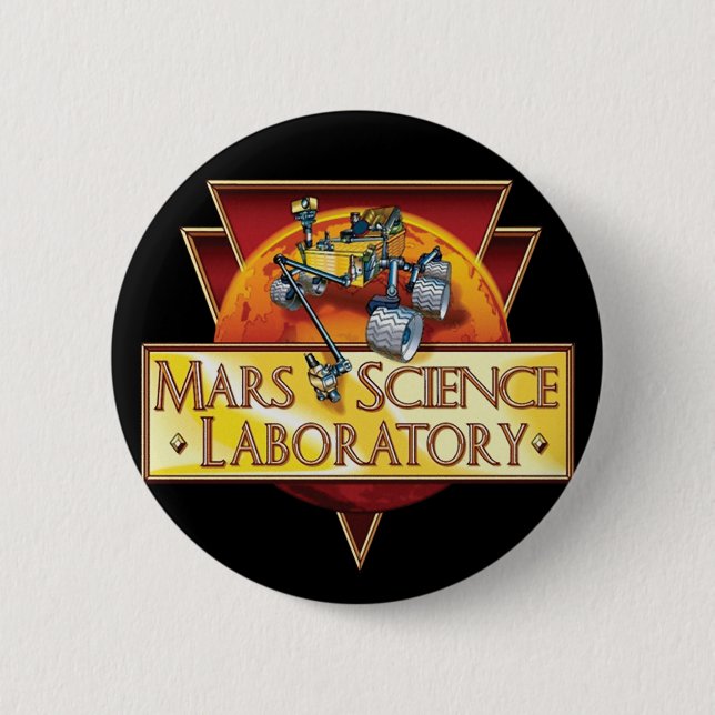 Logo der Mars Science Laboratory-Mission Button (Vorderseite)