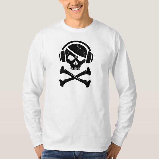 Logo der Musik-Piraten-Piraterie Anti-RIAA T-Shirt (Vorderseite)