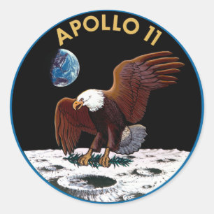 Logo der NASAs Apollo 11 Runder Aufkleber