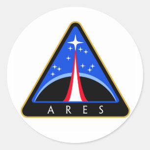 Logo der NASAs Ares Rocket Runder Aufkleber