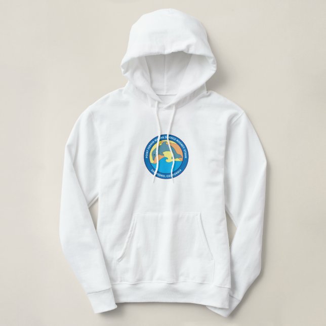 Logo der Point Fermin-Grundschule Weiß Hoodie (Design vorne)