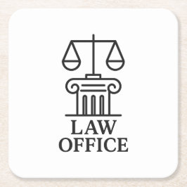 Logo der Rechtsanwaltskammer Rechteckiger Pappuntersetzer