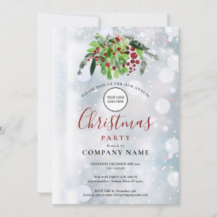 Logo der Red Berries Snow Company Weihnachtsfeier Einladung