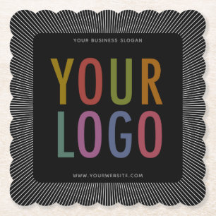 Logo der Square ScalloEdge Paper Untersetzer Compa