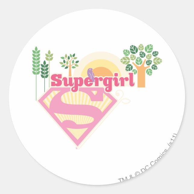 Logo der Supergirl Nature Runder Aufkleber (Vorderseite)