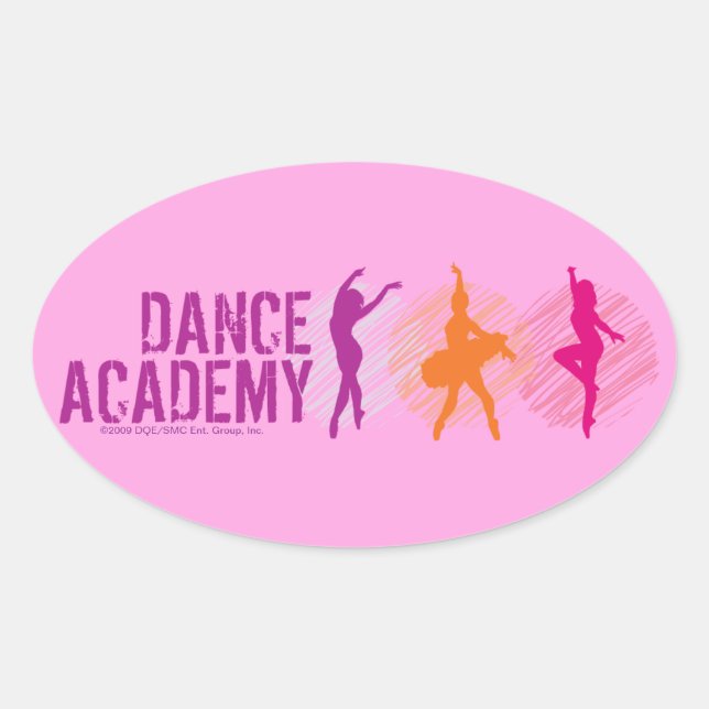 Logo der Tance Academy Colour Dancers Ovaler Aufkleber (Vorderseite)