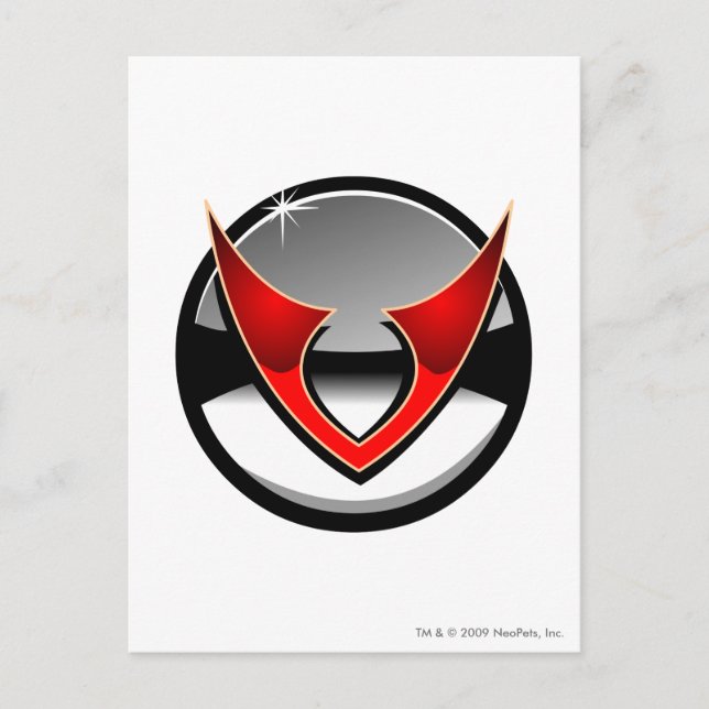 Logo der Team Virtupets Space Station Postkarte (Vorderseite)