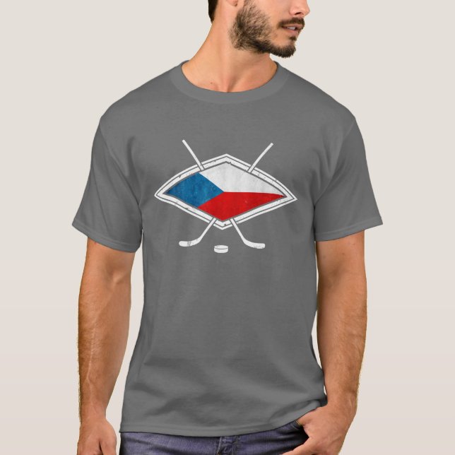 Logo der tschechischen Hockey-Fahne český T-Shirt (Vorderseite)