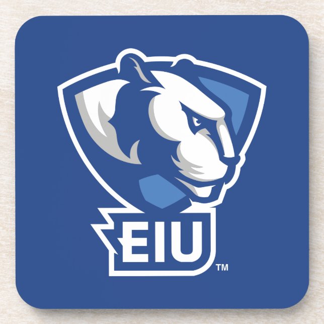 Logo der University Panthers von Eastern Illinois Getränkeuntersetzer (Vorderseite)