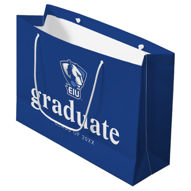Logo der University Panthers von Eastern Illinois Große Geschenktüte (Vorderseite Schrägansicht)