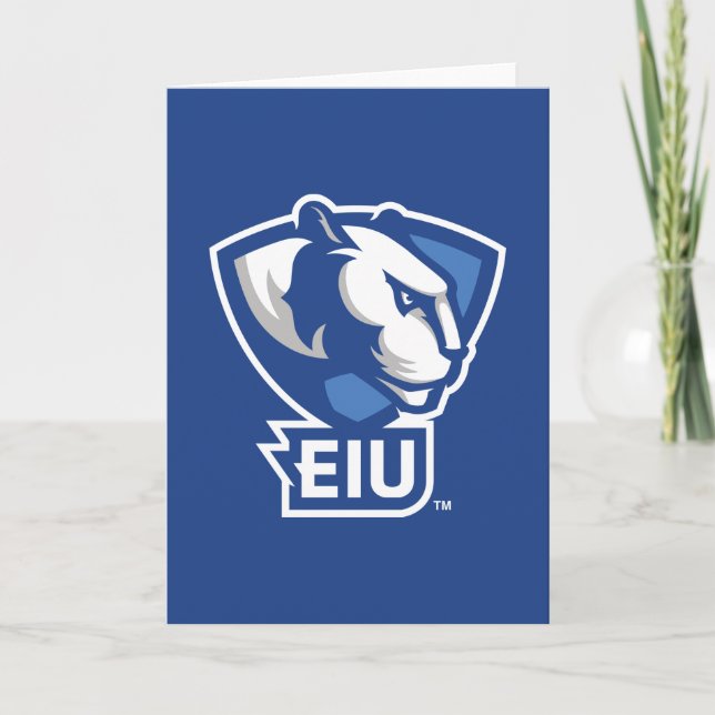 Logo der University Panthers von Eastern Illinois Karte (Vorderseite)