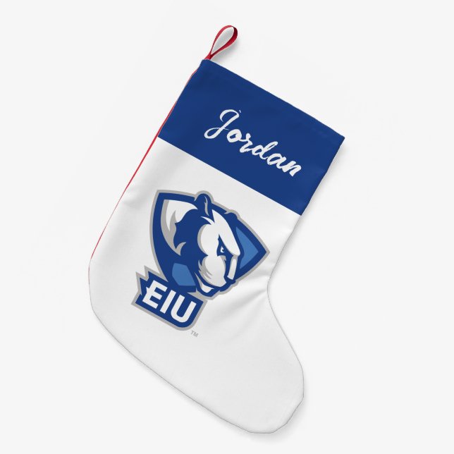 Logo der University Panthers von Eastern Illinois Kleiner Weihnachtsstrumpf (Vorderansicht (hängend))