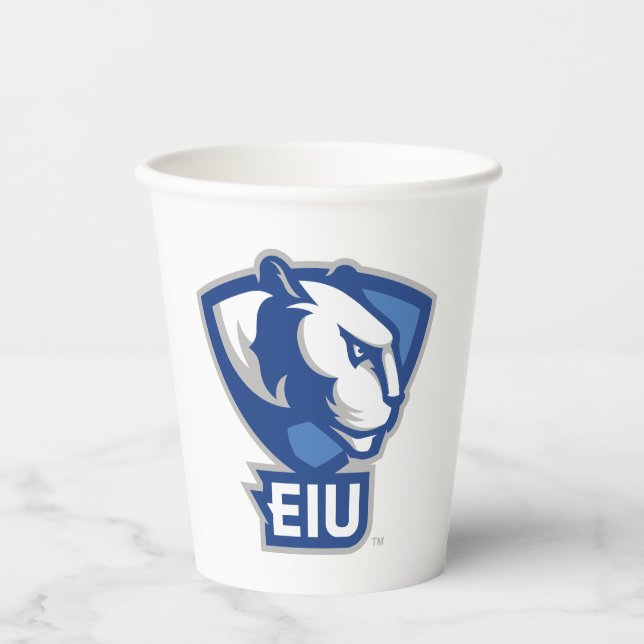 Logo der University Panthers von Eastern Illinois Pappbecher (Vorderseite)
