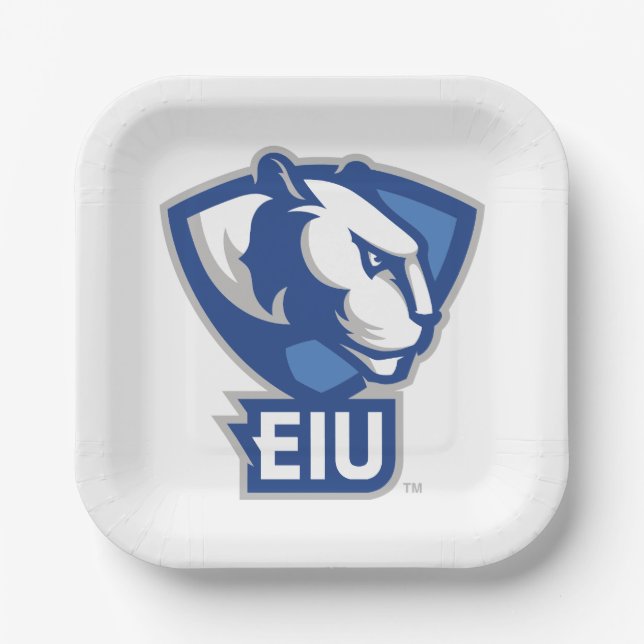 Logo der University Panthers von Eastern Illinois Pappteller (Vorderseite)