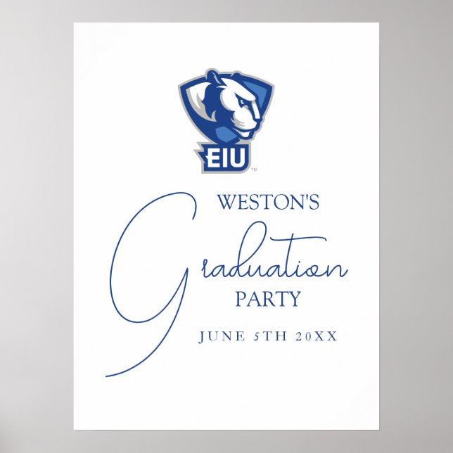 Logo der University Panthers von Eastern Illinois Poster (Vorne)