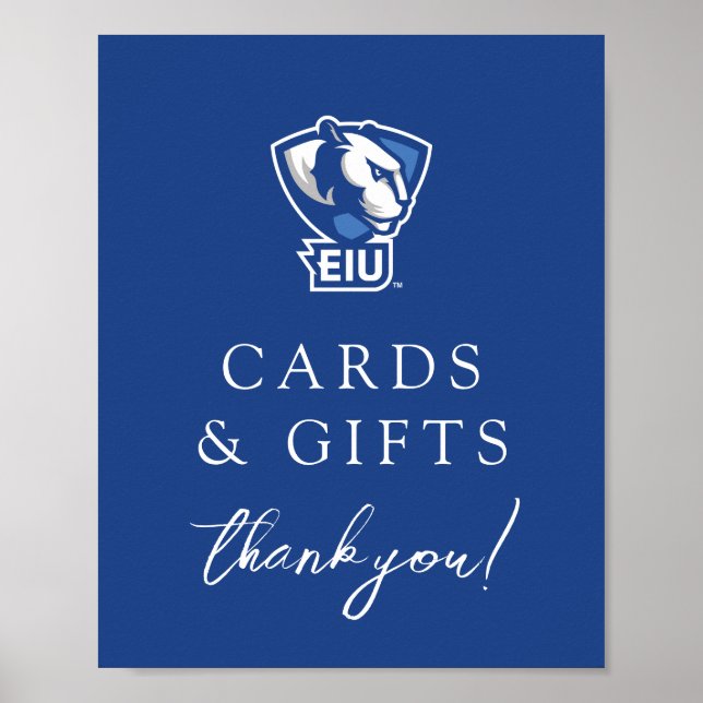 Logo der University Panthers von Eastern Illinois Poster (Vorne)