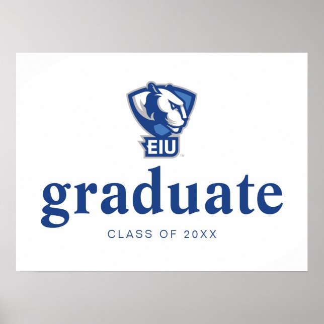 Logo der University Panthers von Eastern Illinois Poster (Vorne)