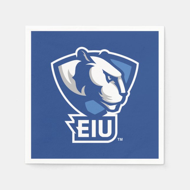 Logo der University Panthers von Eastern Illinois Serviette (Vorderseite)