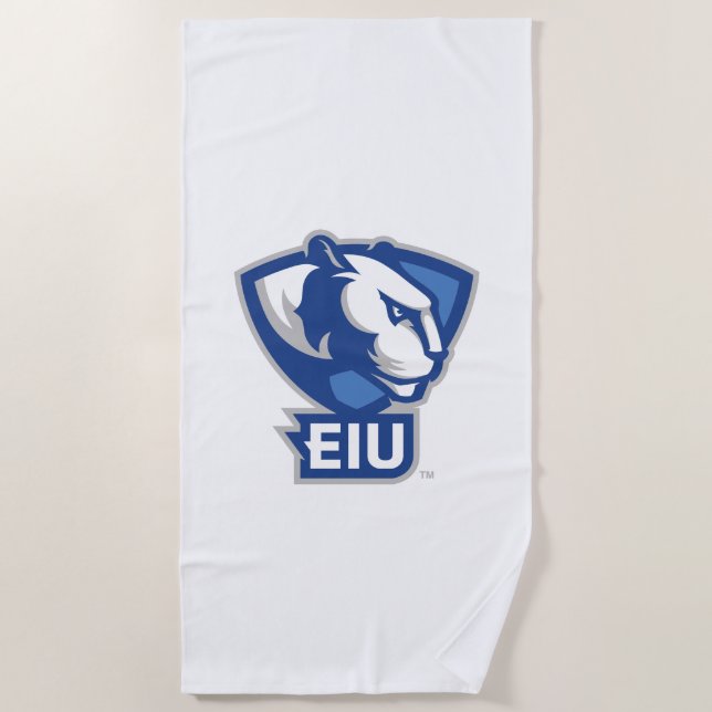 Logo der University Panthers von Eastern Illinois Strandtuch (Vorderseite)