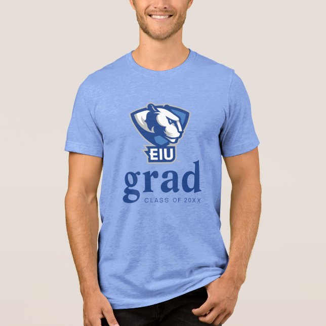 Logo der University Panthers von Eastern Illinois Tri-Blend Shirt (Vorderseite)