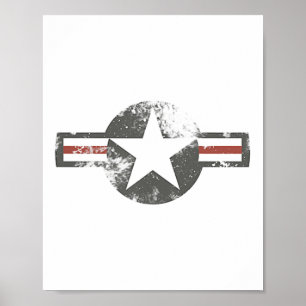Logo der Vintagen Luftwaffe - Militärische Männer  Poster