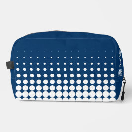 Logo der Werbefirma Halftone Blue White Waschbeutel