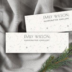 LOGO DER WHITE KERAMIK TEXTURE STUD EARRING DISPLA MINI VISITENKARTE